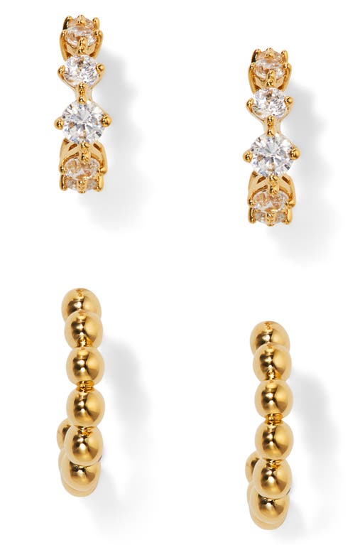 Nadri Gifted Set Of Hoop Earrings In Gold