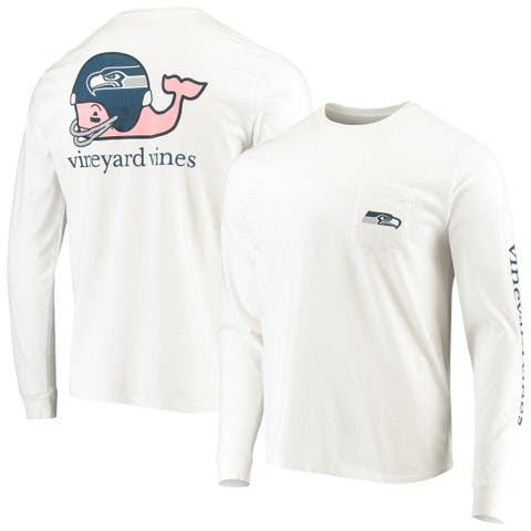 Men's Vineyard Vines White Penn State Nittany Lions Football Whale Long  Sleeve T-Shirt