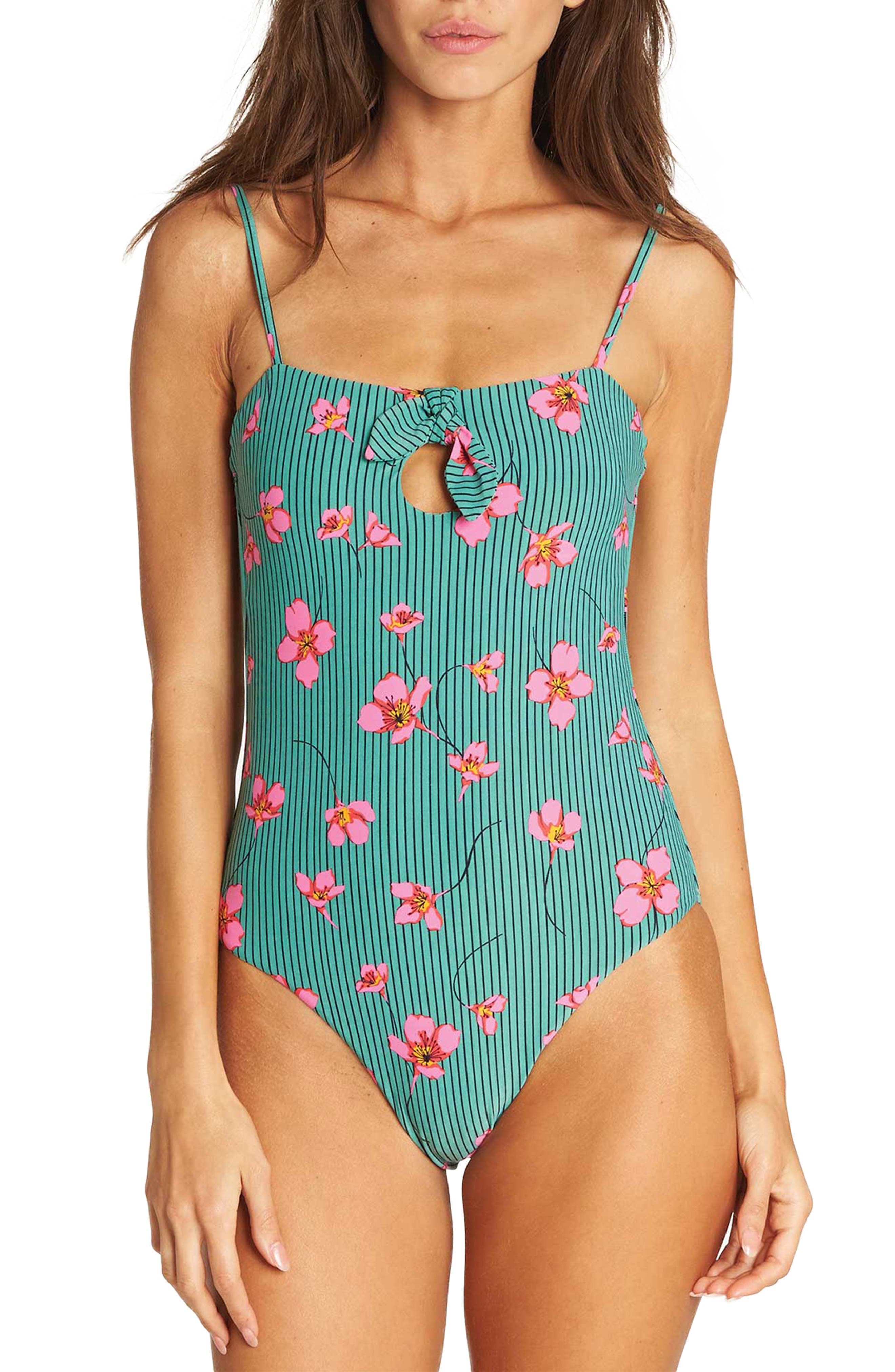 Billabong Seain Gren One-Piece Swimsuit, Green