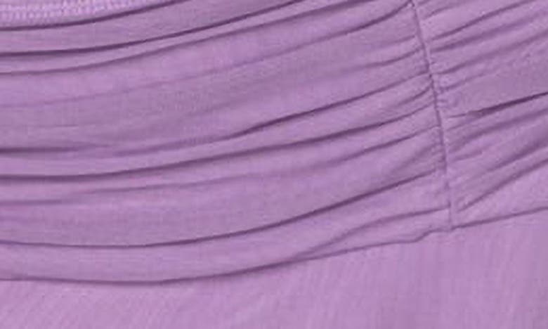 Shop Edikted Rebecca Ruched Mesh Bra Top In Purple