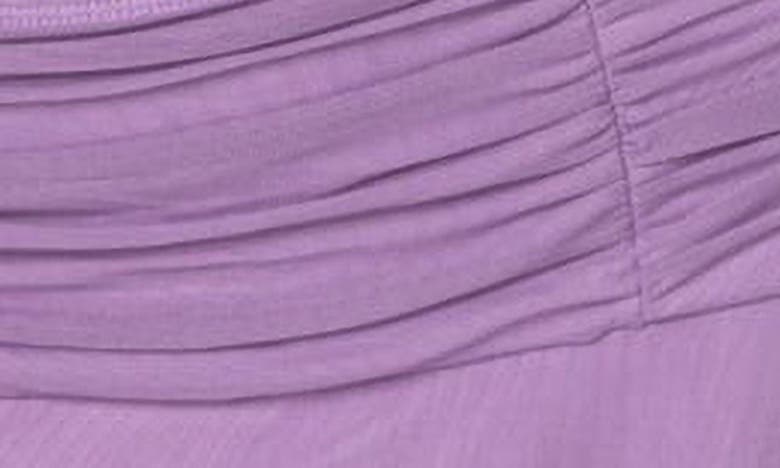 Edikted Rebecca Ruched Mesh Bra Top In Purple