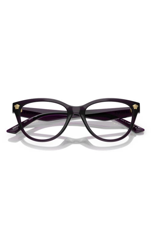 Versace 54mm Cat Eye Optical Glasses In Violet