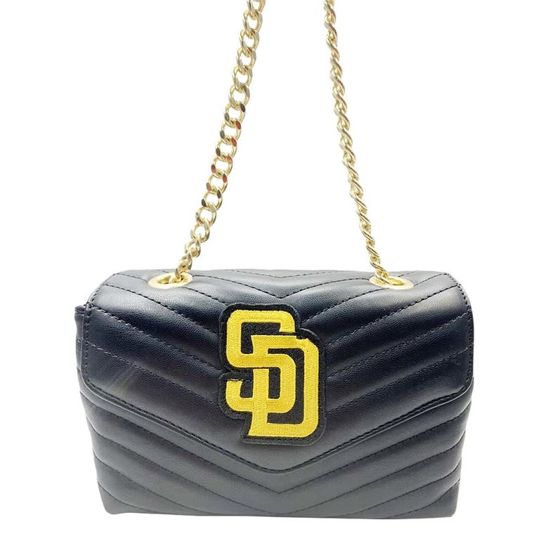 Shop Cuce San Diego Padres Quilted Crossbody Purse In Black