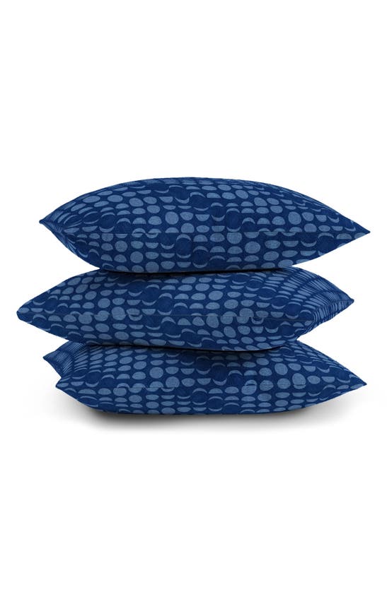 Deny Designs Moon Sky Phases Blues Accent Pillow In Blue