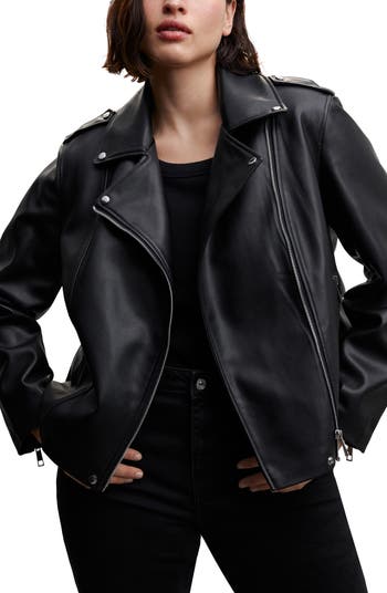 Topshop, Jackets & Coats, Topshop Polly Faux Leather Biker Jacket Size 4
