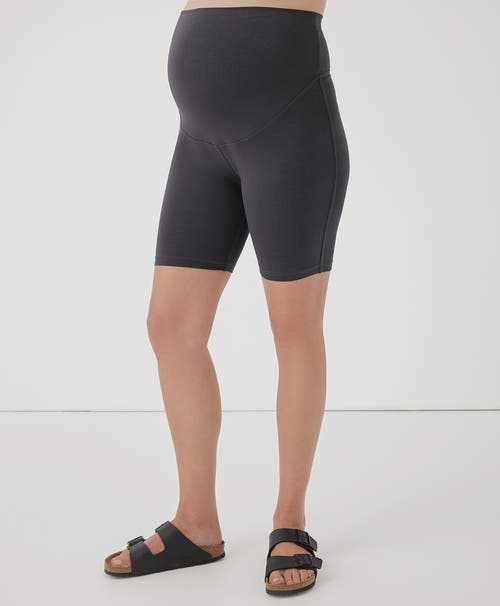 Shop Pact Maternity On The Go-to Bike Short Made With Organic Cotton In Storm