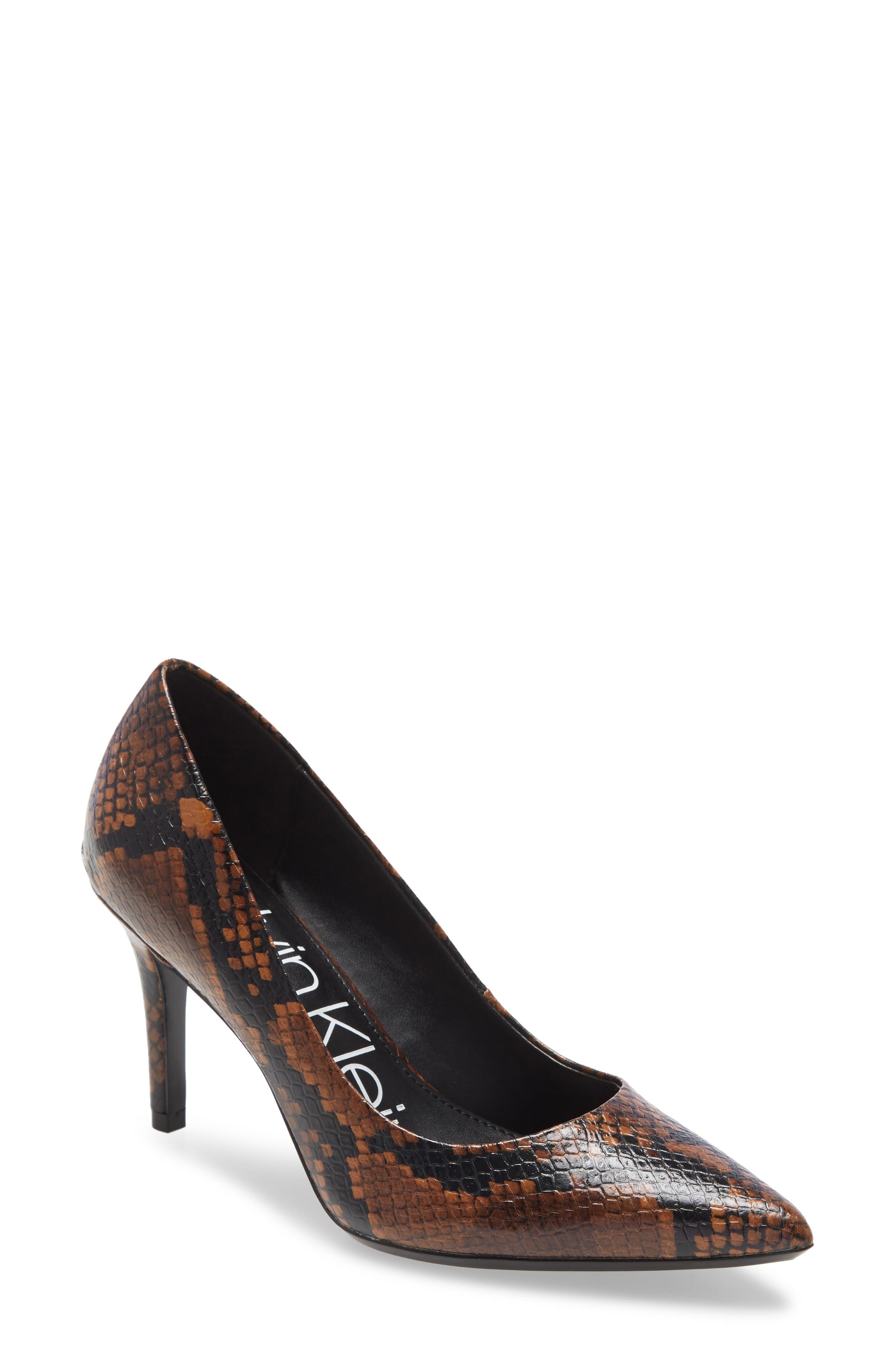 UPC 194060543376 product image for Women's Calvin Klein Gayle Pointed Toe Pump, Size 11 M - Brown | upcitemdb.com