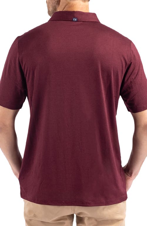 Shop Cutter & Buck Comfort Performance Jersey Polo In Bordeaux