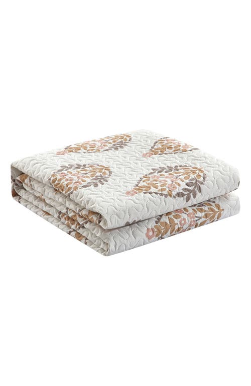 Shop Chic Breana Medallion Print 7-piece Quilted Comforter Set In Taupe