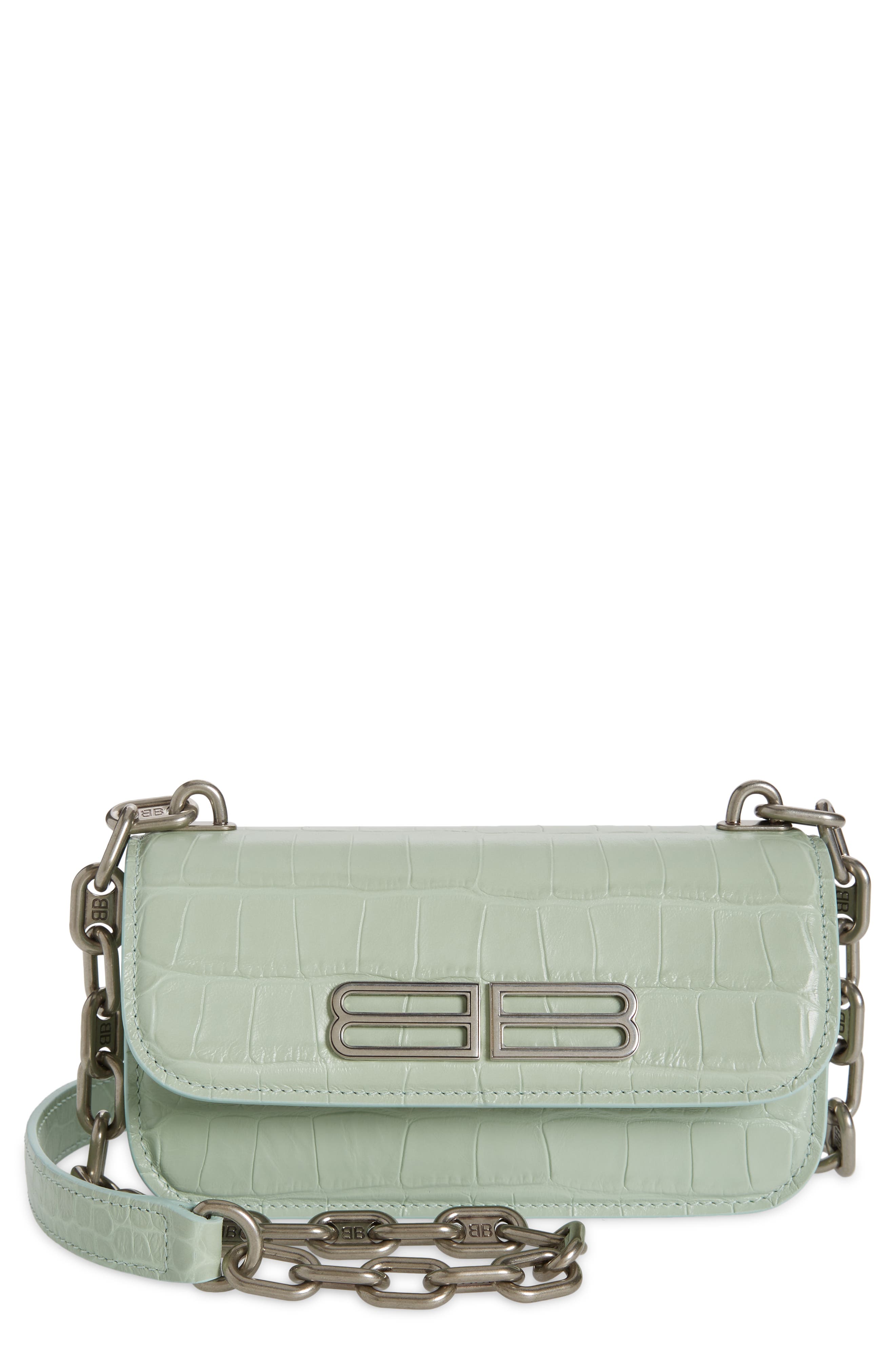 Coach logo-embossed Leather Shoulder Bag - Green