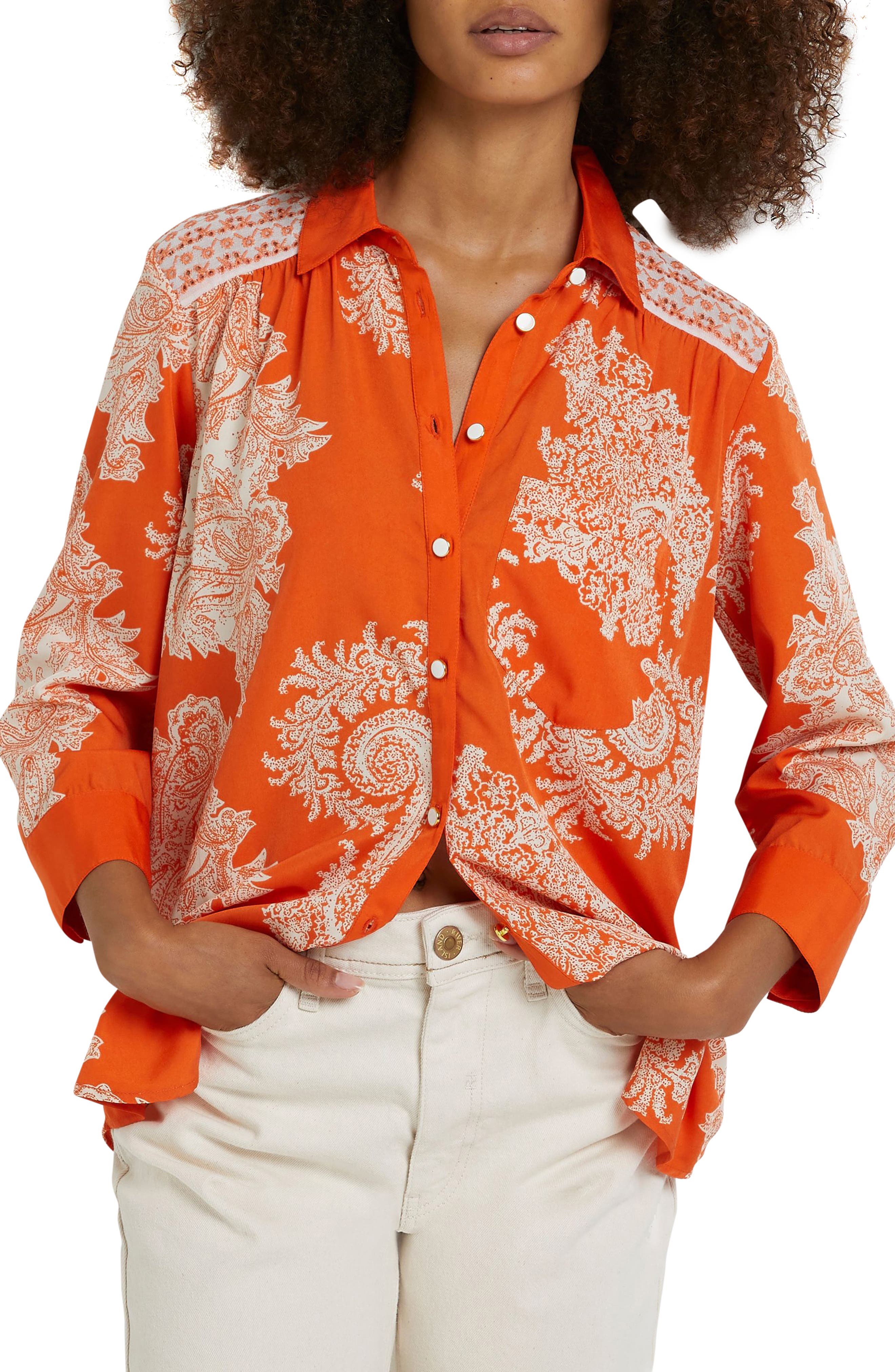 River Island Women's Paisley Print Blouse Nordstrom