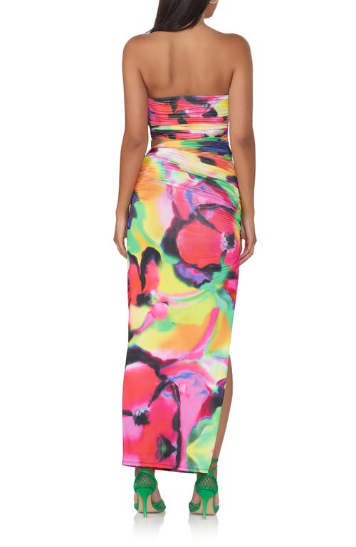 Shop Afrm Lavonne Strapless Body-con Dress In Spray Floral