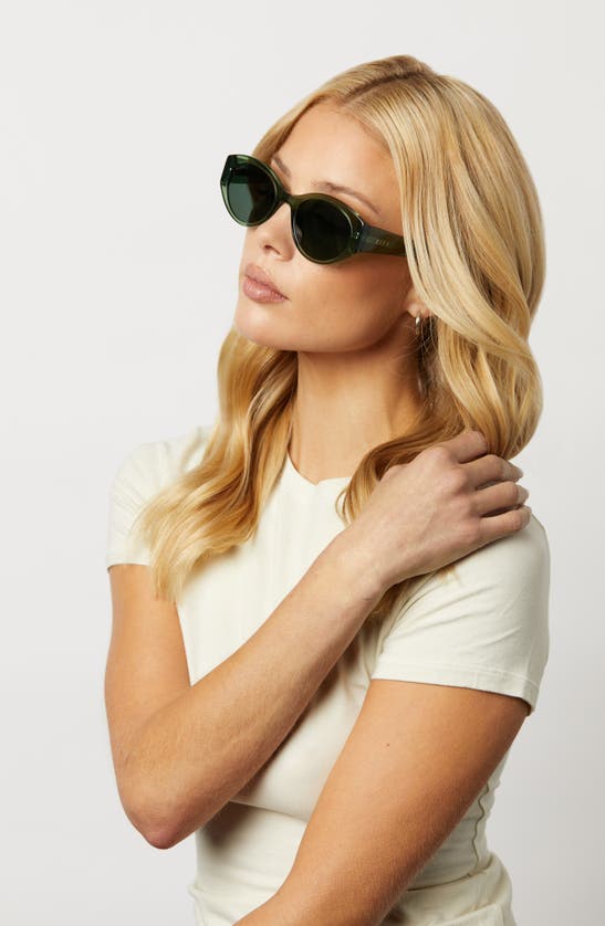 Shop Diff Linnea 54mm Polarized Oval Sunglasses In Sage Crystal / G15