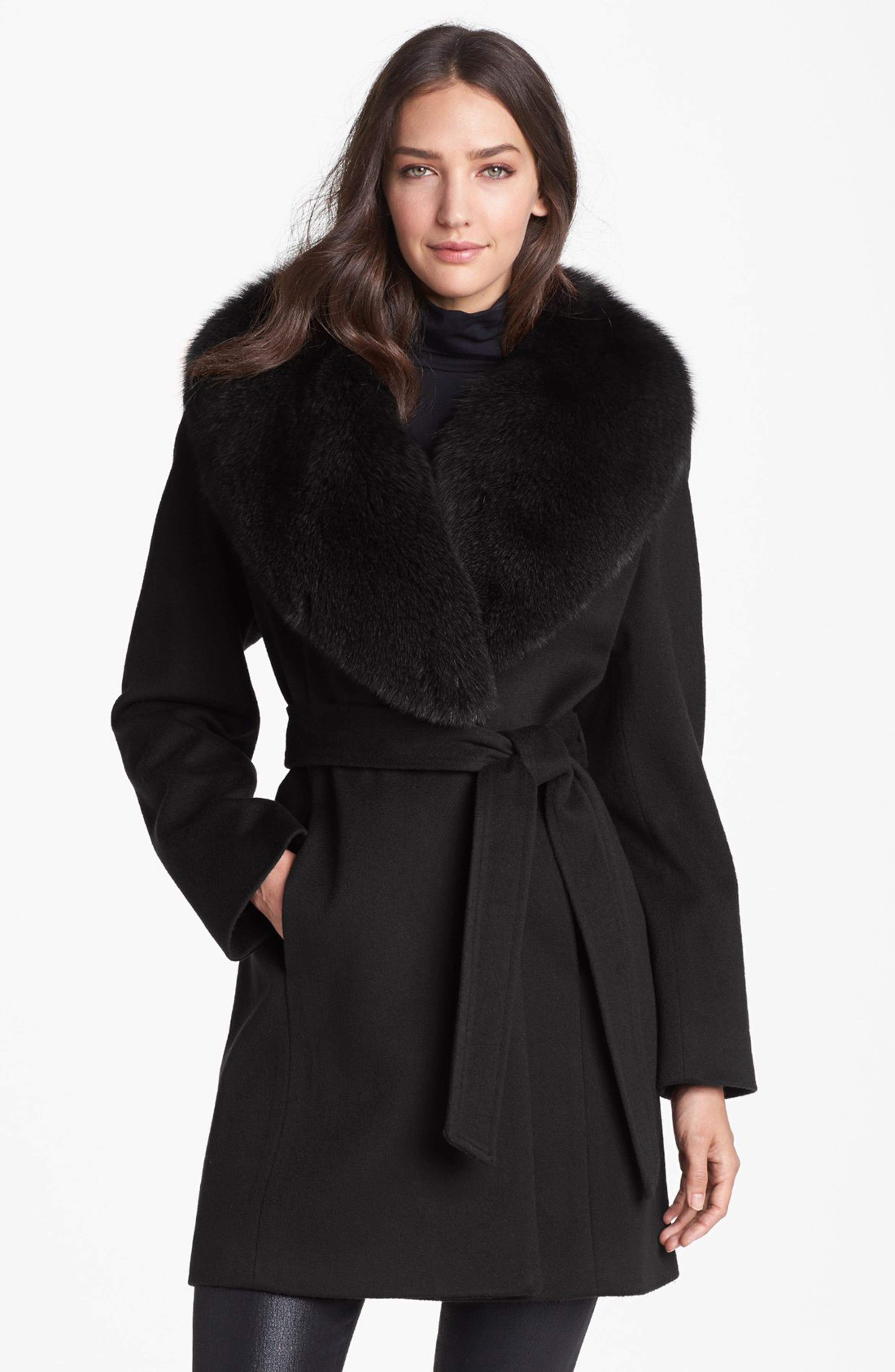 Caruana Loro Piana Wool Coat with Genuine Fox Fur | Nordstrom