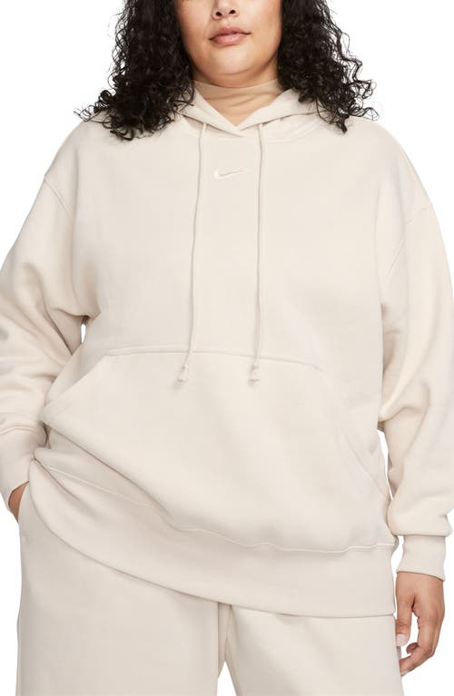 Shop Nike Sportswear Phoenix Fleece Hoodie In Lt Orewood Brn/sail