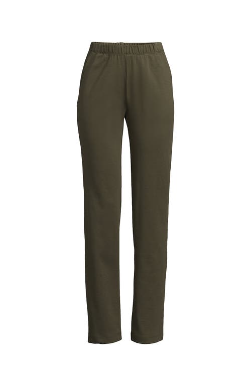 Shop Lands' End Sport Knit High Rise Pants In Forest Moss