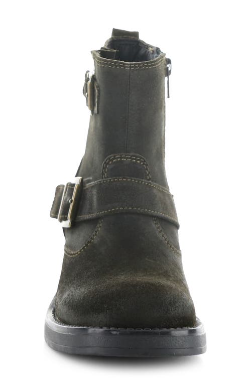 Shop Bos. & Co. Grata Waterproof Buckle Bootie In Olive