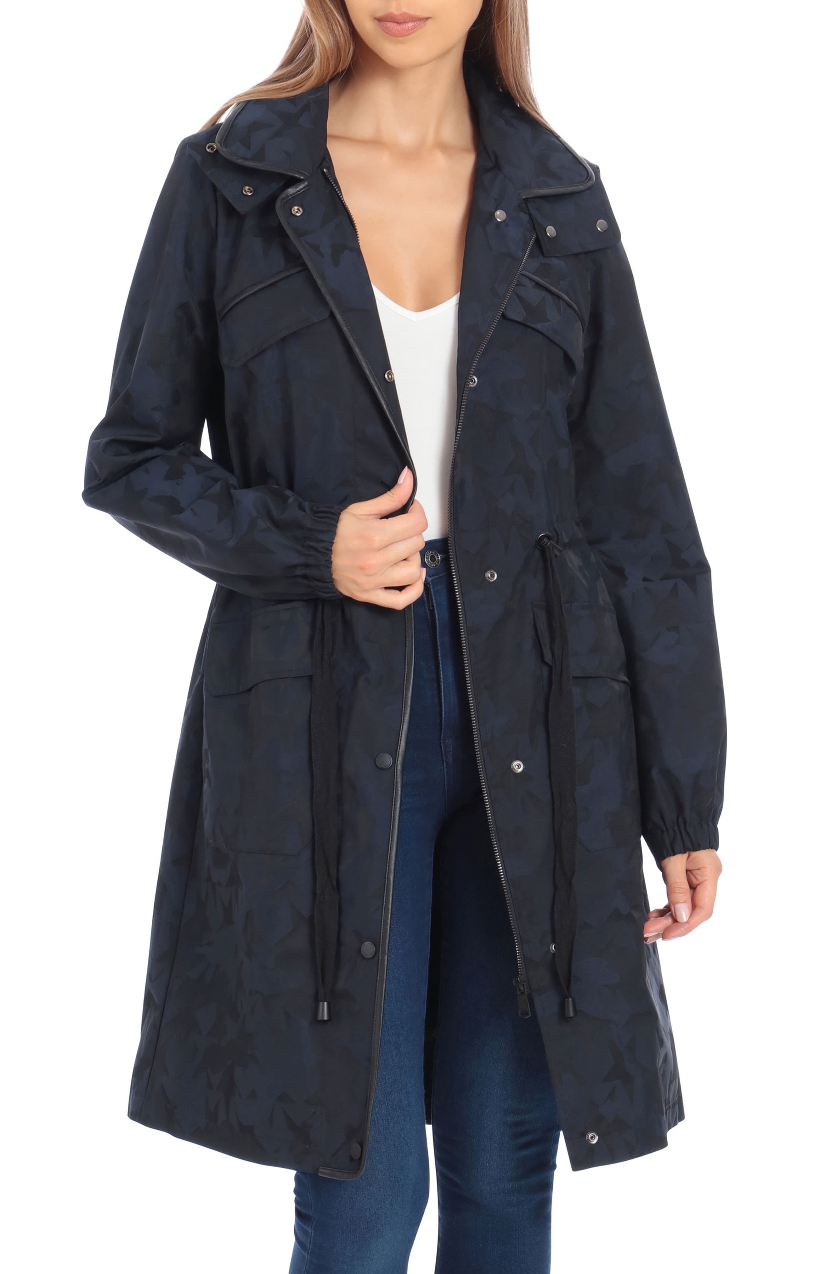 AVEC LES FILLES Water Resistant Hooded Raincoat Nordstrom Rack