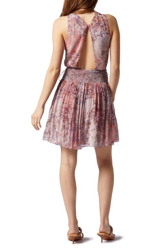 Joie Thya Print Silk Minidress In Taupe Gray Multi