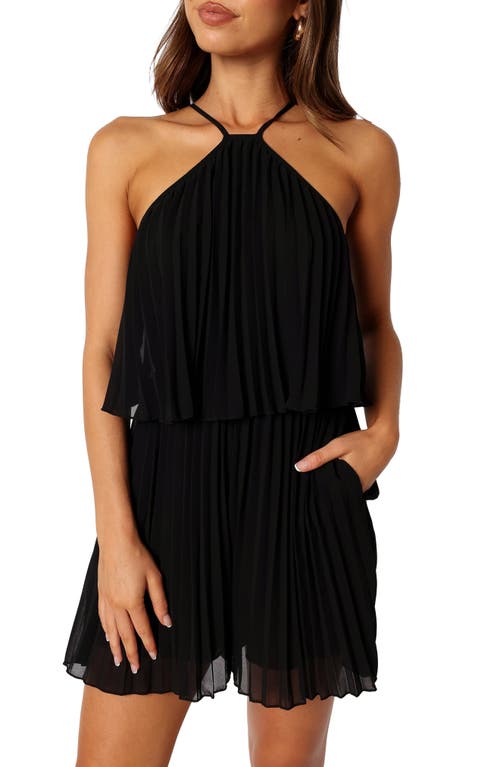 Petal And Pup Petal & Pup Magnolia Pleated Romper In Black