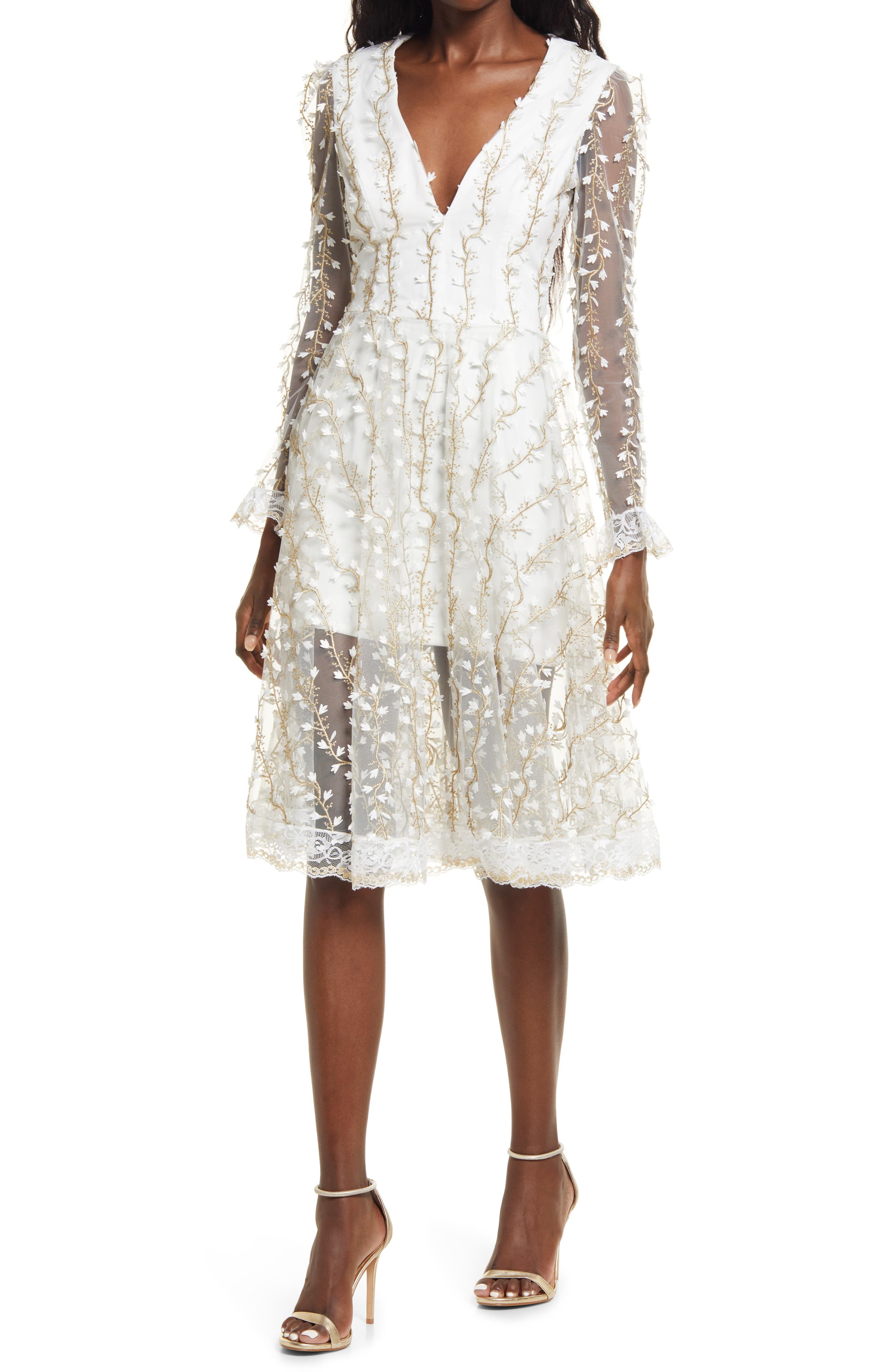 embroidered white dress | Nordstrom