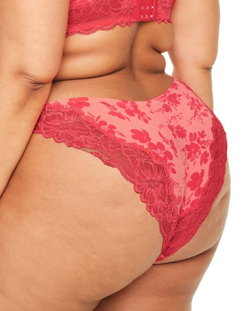 Adore Me Mathilda Bikini Panties In Floral Red