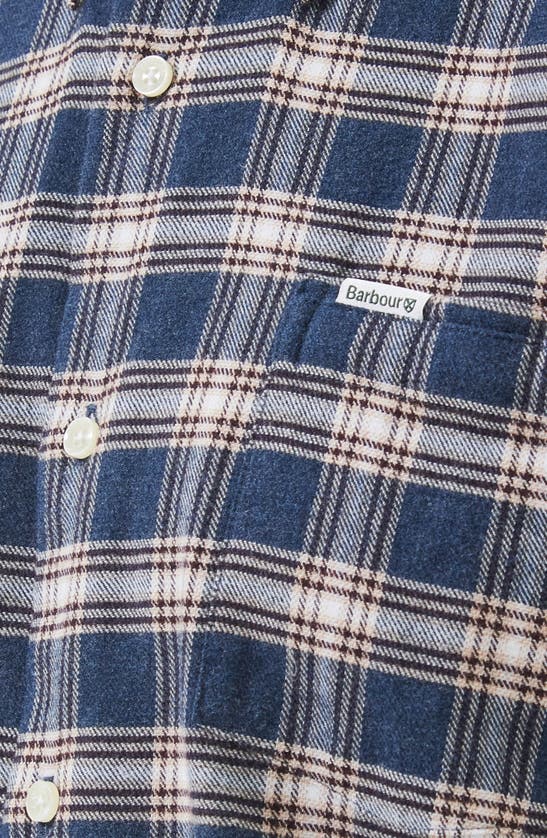 Barbour Men's Bowburn Brushed-finish Shirt In Navy Marl