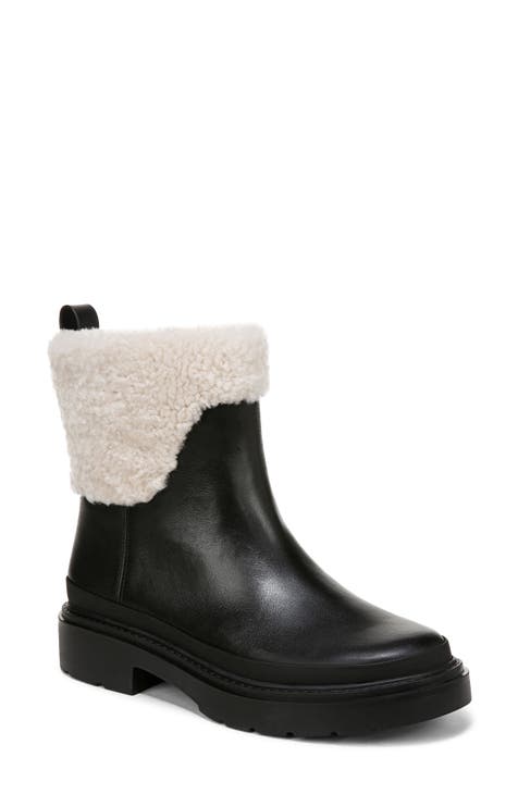 Faux shearling booties hotsell