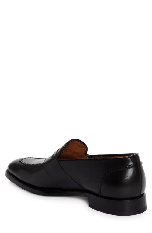 Ralph Lauren Meegan Calfskin Penny Loafer In Black