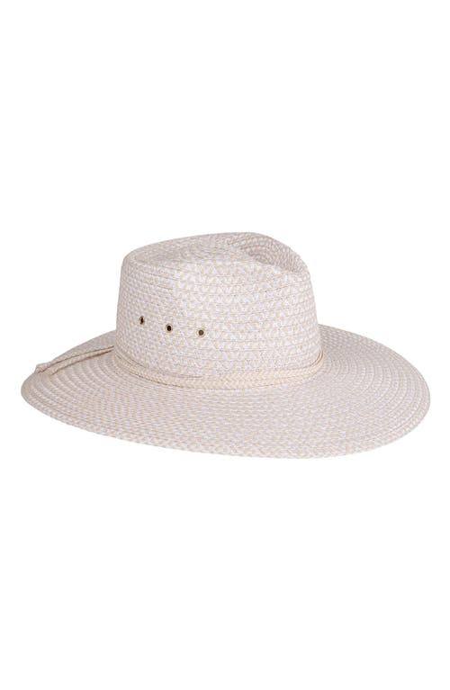 Eric Javits Sunshade Straw Fedora Hat in Cream