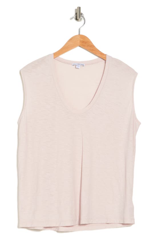 James Perse Sheer Scoop Neck Tank Top In Rinse