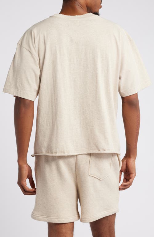 Shop Elwood Core Crop Organic Cotton Tee In Oatmeal