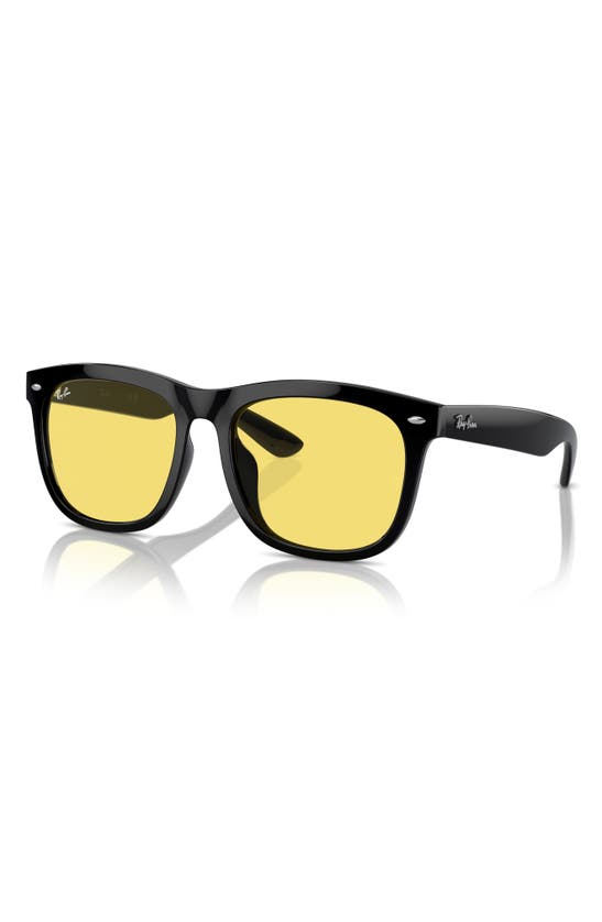 Shop Ray Ban Square 57mm Sunglasses In Black