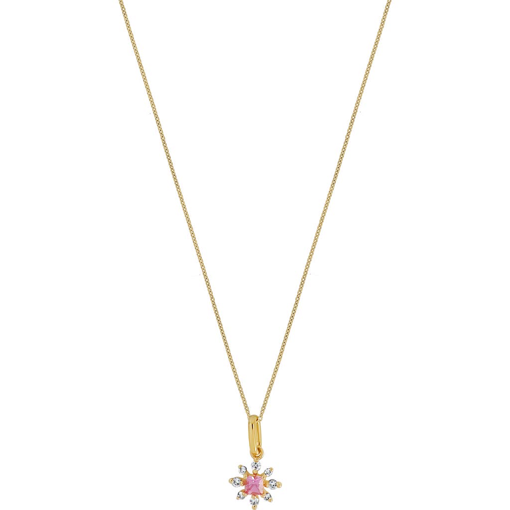 Bony Levy El Mar Diamond & Pink Sapphire Pendant Necklace In 18k Yellow Gold