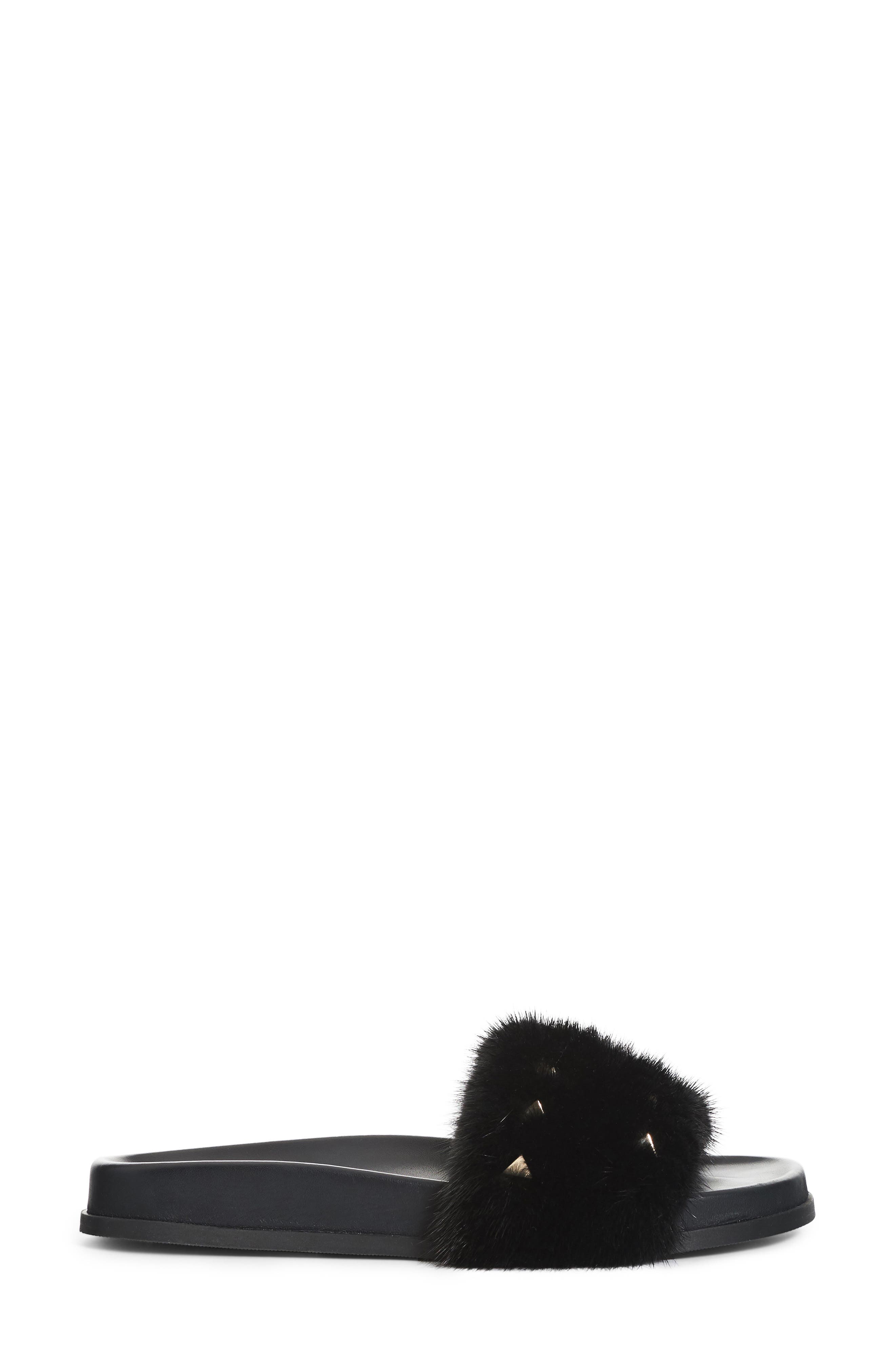 valentino mink slides