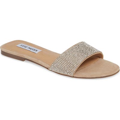Steve Madden Bev Slide Sandal- Metallic