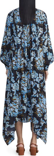 Silk sales peasant dress