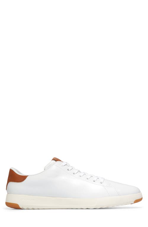 Shop Cole Haan Grandpro Tennis Sneaker In White/british Tan