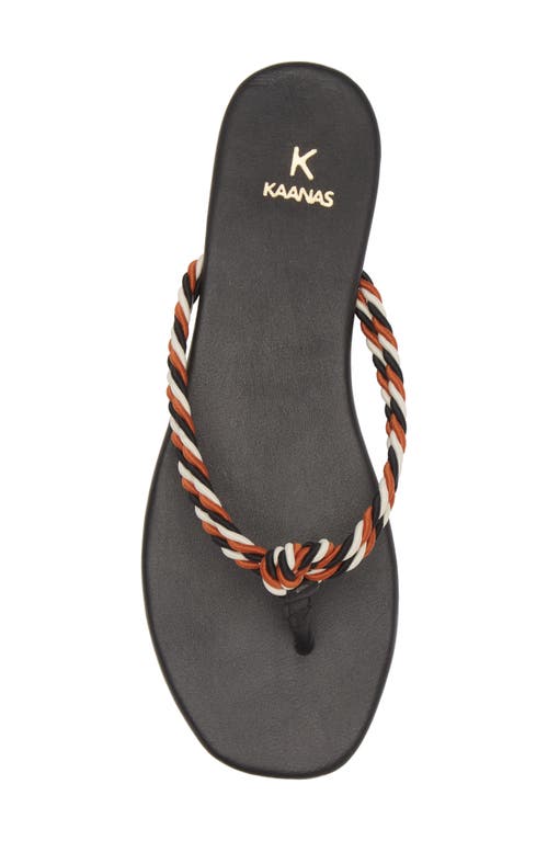 Kaanas Litibuan Corded Flip Flop In Navy Multi