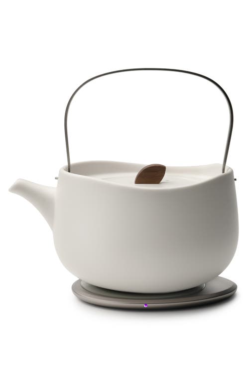 Ohom Leiph Self-heating Teapot Set In White