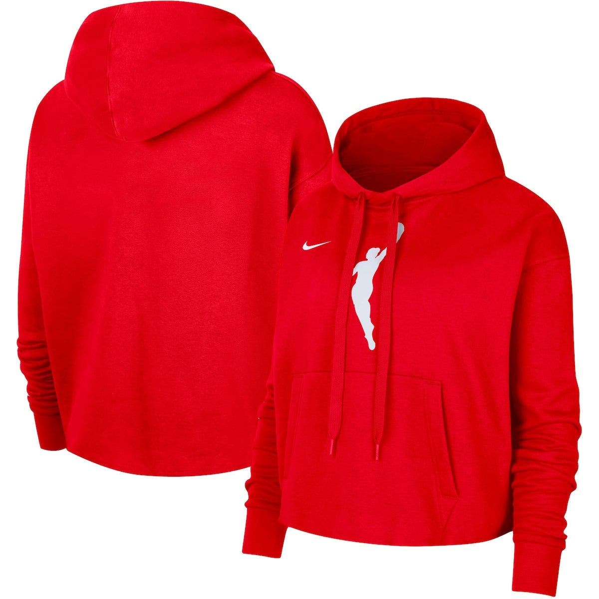 Nike Women's Nike Red WNBA Logowoman Team 13 Cropped Pullover Hoodie
