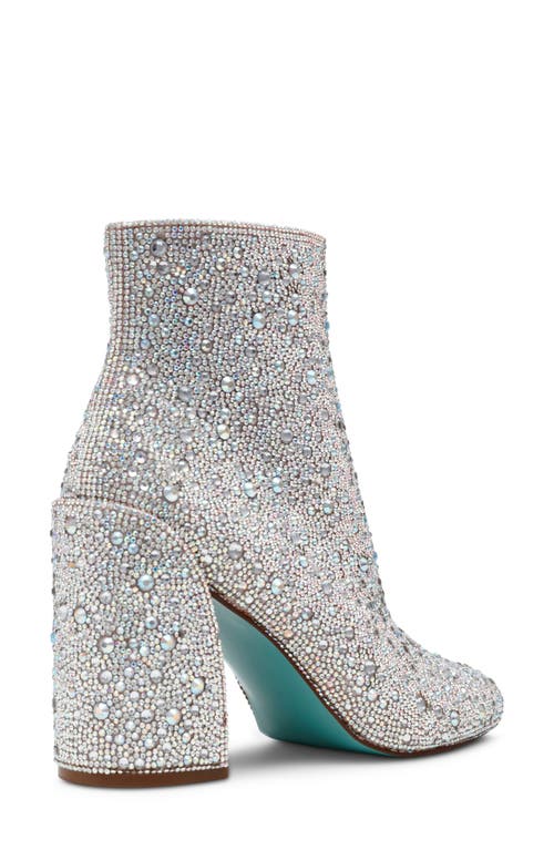 Shop Betsey Johnson Hugo Embellished Bootie In Rhinestone