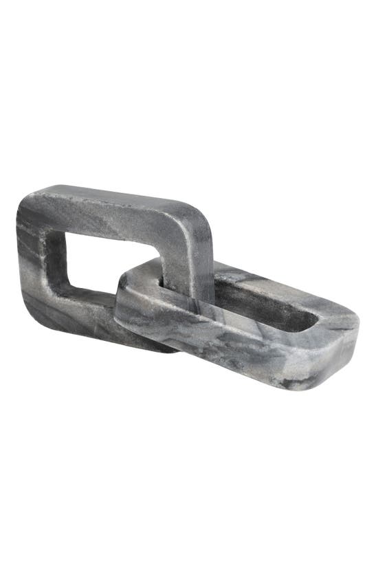 Vivian Lune Home Marble Chain Sculpture In Grey