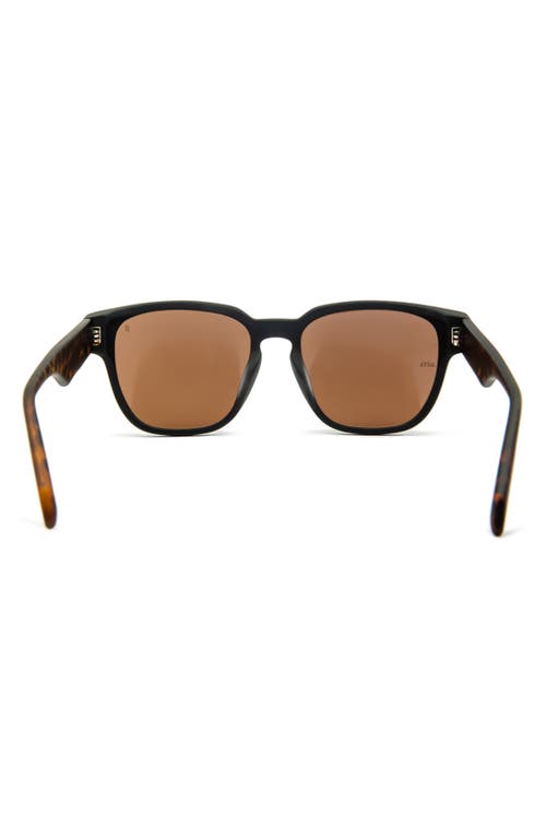 Shop Mita Sustainable Eyewear Key West 55mm Square Sunglasses In Shiny Black/brown