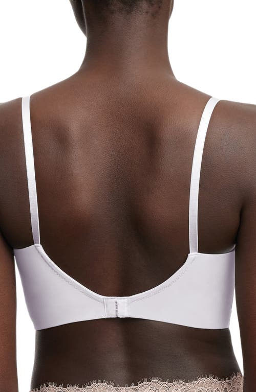 Skarlett Blue Entice Longline Underwire Bra In White/ Nylon