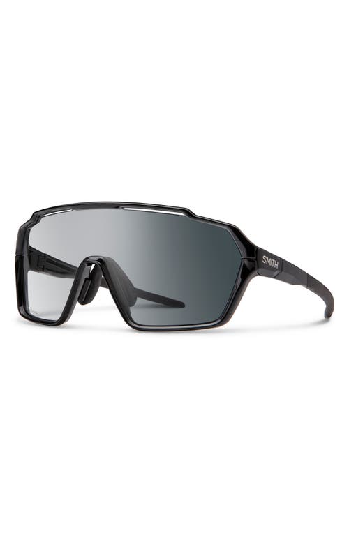 Shift MAG 136mm Shield Sunglasses in Black/Clear To Gray
