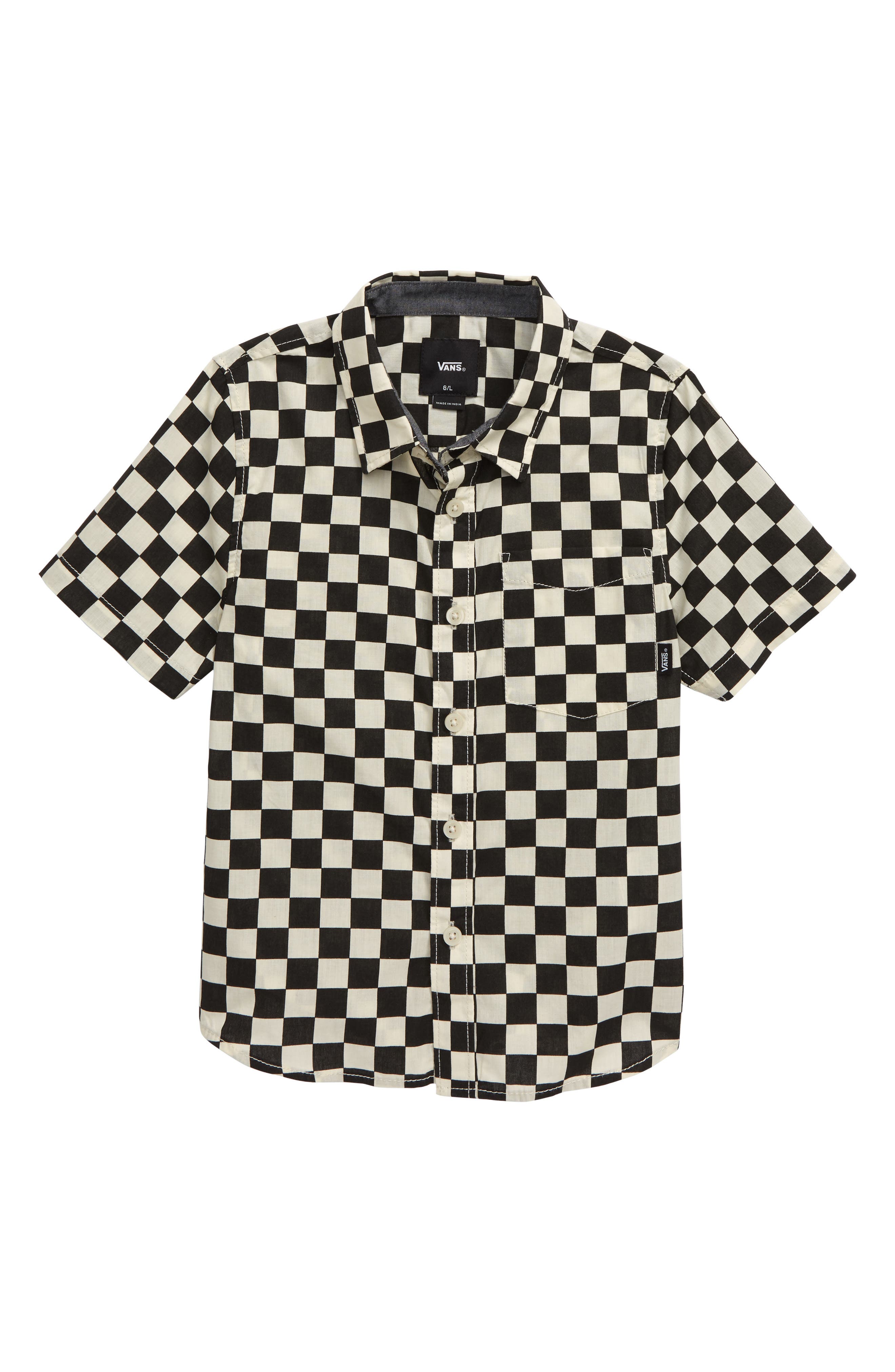 vans checkered button up