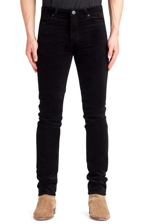 Greyson Velveteen Skinny Jeans (Velvet Noir)
