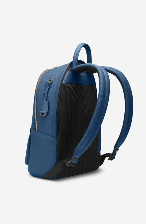 Maison De Sabre Zip Leather Backpack In Pacific Blue