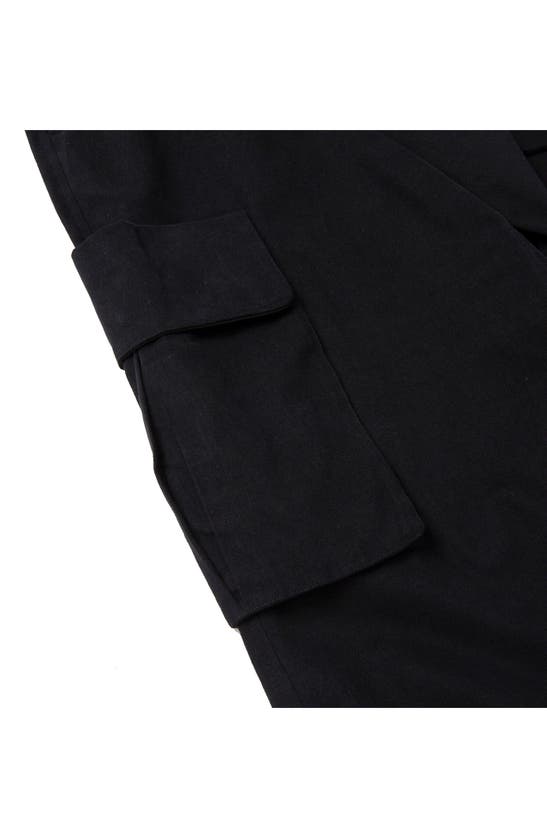 Shop Honor The Gift Wide Leg Cargo Pants In Black